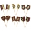 12 Cake Toppers Cavaliere Bordeaux