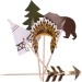 20 Cake Toppers Indiani della foresta. n°1