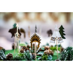 20 Cake Toppers Indiani della foresta. n3