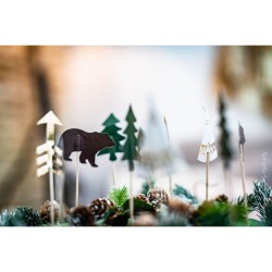20 Cake Toppers Indiani della foresta. n4