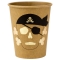 8 Bicchieri Pirata Kraft Nero/Oro images:#0
