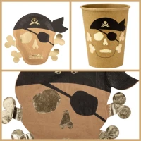 Party Box Pirata Kraft Nero/oro