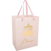 4 Sacchetti regalo Principessa Rosa e oro