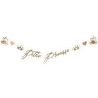 Contiene : 1 x Ghirlanda lettere Principessa Rosa e oro - Petite Princesse
