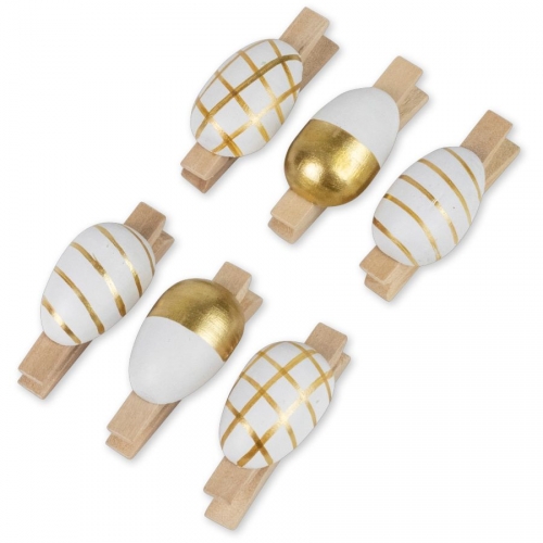 6 Mollettine Uova Oro&Bianco 