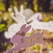 6 Decorazioni con direzioni Coniglietto floreale Pasqua. n4