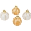 4 palline di Natale con paillettes