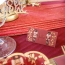 8 Sedili di marca Schiaccianoci Bordeaux/Oro Glitter - 8 cm