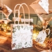 4 piccoli sacchetti di Buon Natale bianco/verde smerigliato e oro - 11 cm. n°3