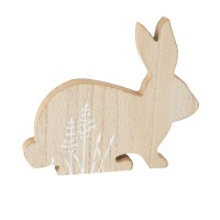 Decorazione Woodie Rabbit (16,5 cm) - Legno