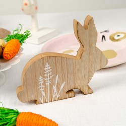 Decorazione Woodie Rabbit (16, 5 cm) - Legno. n°1