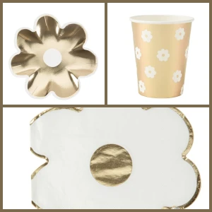 Party Box Margherite bianche e oro
