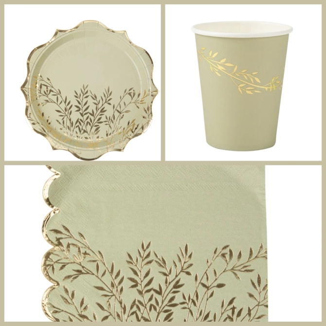 Party Box Pretty Strands Verde salvia e oro 