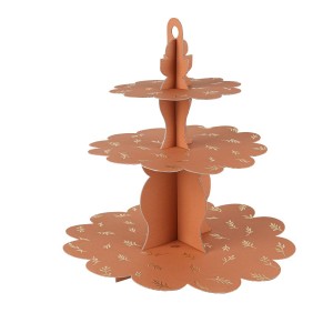 Espositore per torta Pretty Strands Terracotta e oro