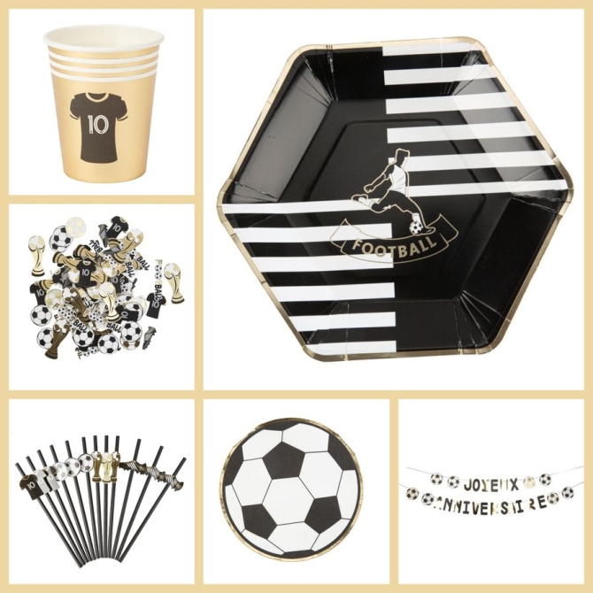 Grande Party Box Calcio oro e bianco 