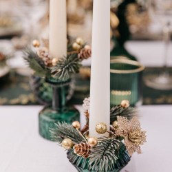 Portatovaglioli a forma di fiore di Stella di Natale Ø 11 cm. n°3