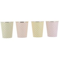 8 Tazze Vichy Lilla, Rosa, Giallo, Verde