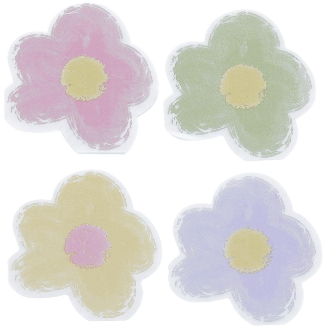 16 Tovaglioli Piccoli Fiori Lilla,  Rosa,  Giallo,  Verde 