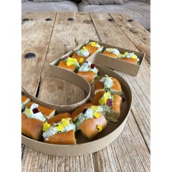 Vassoio in cartone Kraft numero 6 - 38 cm - Qualit alimentare. n1