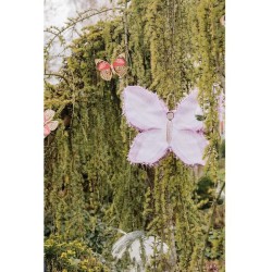 Pignatta a forma di farfalla lilla e crema - 45 cm. n2