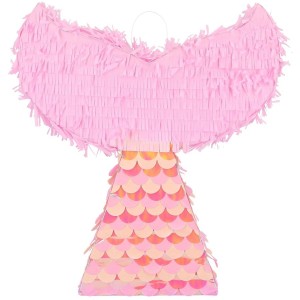 Pignatta a forma di coda di sirena rosa e iridescente - 40 cm