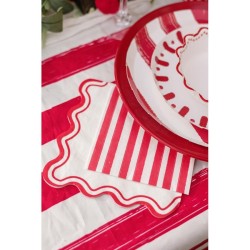 10 tovaglioli Mix&Match - Rosso e Bianco. n1
