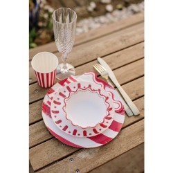10 tovaglioli Mix&Match - Rosso e Bianco. n2