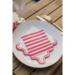 10 tovaglioli Mix&Match - Rosso e Bianco. n3