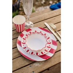 10 tovaglioli Mix&Match - Rosso e Bianco. n4