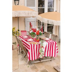 Runner da tavolo in tessuto Mix&Match - Rosso e Bianco. n1
