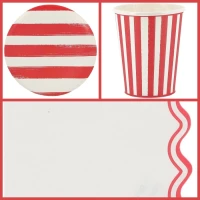 Scatola per feste mix&match rossa e bianca