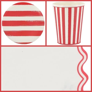 Scatola per feste mix&match rossa e bianca