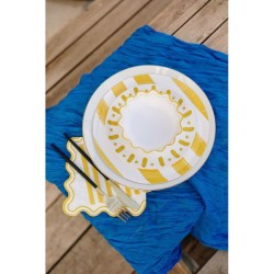 6 piatti Mix&Match - Giallo e Bianco. n2