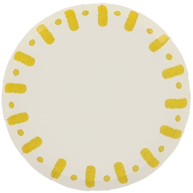 6 piccoli piatti Mix&Match - Giallo e Bianco 