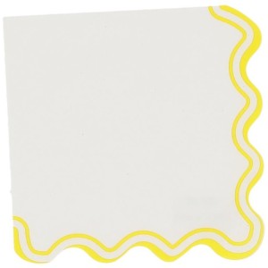 10 tovaglioli Mix&Match - Giallo e Bianco