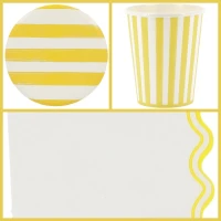 Scatola per feste mix&match gialla e bianca