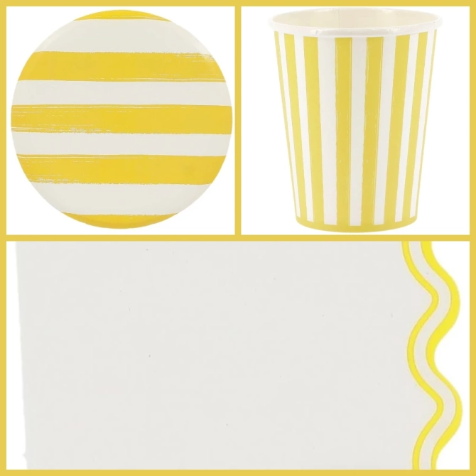 Scatola per feste mix&match gialla e bianca 