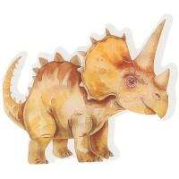 10 tovaglioli di dinosauro verdi