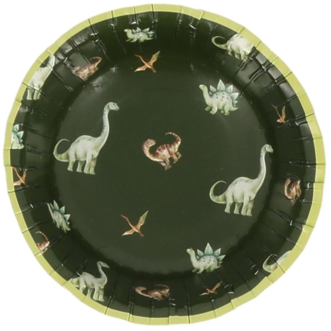 6 ciotole di dinosauro verdi 