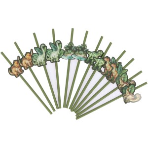 12 cannucce di dinosauro verdi