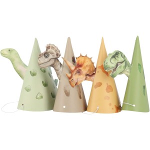 6 cappelli da dinosauro verdi