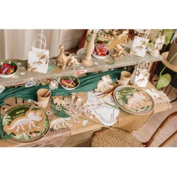 Set di 4 foglie tropicali - Velluto verde e glitter oro. n4