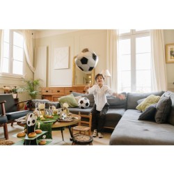 Palloncino in foil a elio a forma di pallone da calcio bianco e nero -  55 cm. n3