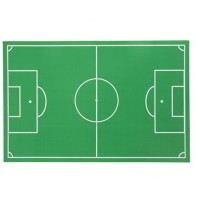 8 tovagliette da calcio verdi e bianche - 40x26 cm