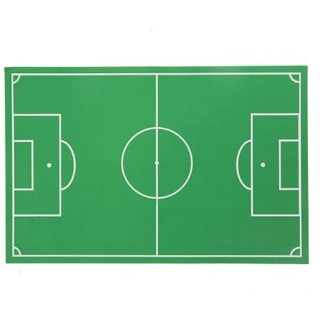 8 tovagliette da calcio verdi e bianche - 40x26 cm 