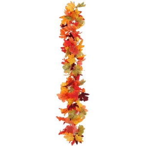 Ghirlanda di dolcezza autunnale arancione e verde - 1,20 m