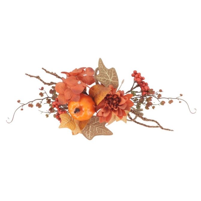 Decorazione Dolcezza Autunnale - Arancione e Ambra - 30 cm 