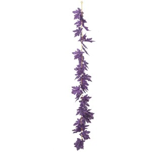 Ghirlanda di foglie d'acero viola - 1,70 m