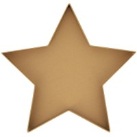 Vassoio in cartone kraft Stella - 40 cm - Alimentare