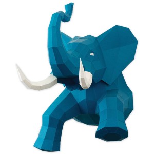 Trofeo Elefante blu - Carta 3D